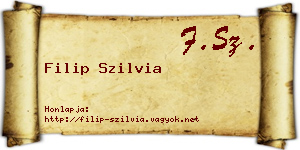 Filip Szilvia névjegykártya
